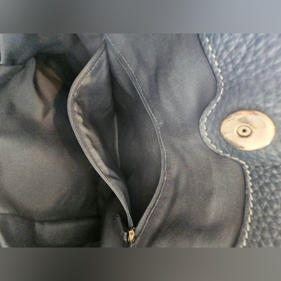 Coach Lexy F28997 Tote Bag Leather Navy Blue - Picture 10 of 16